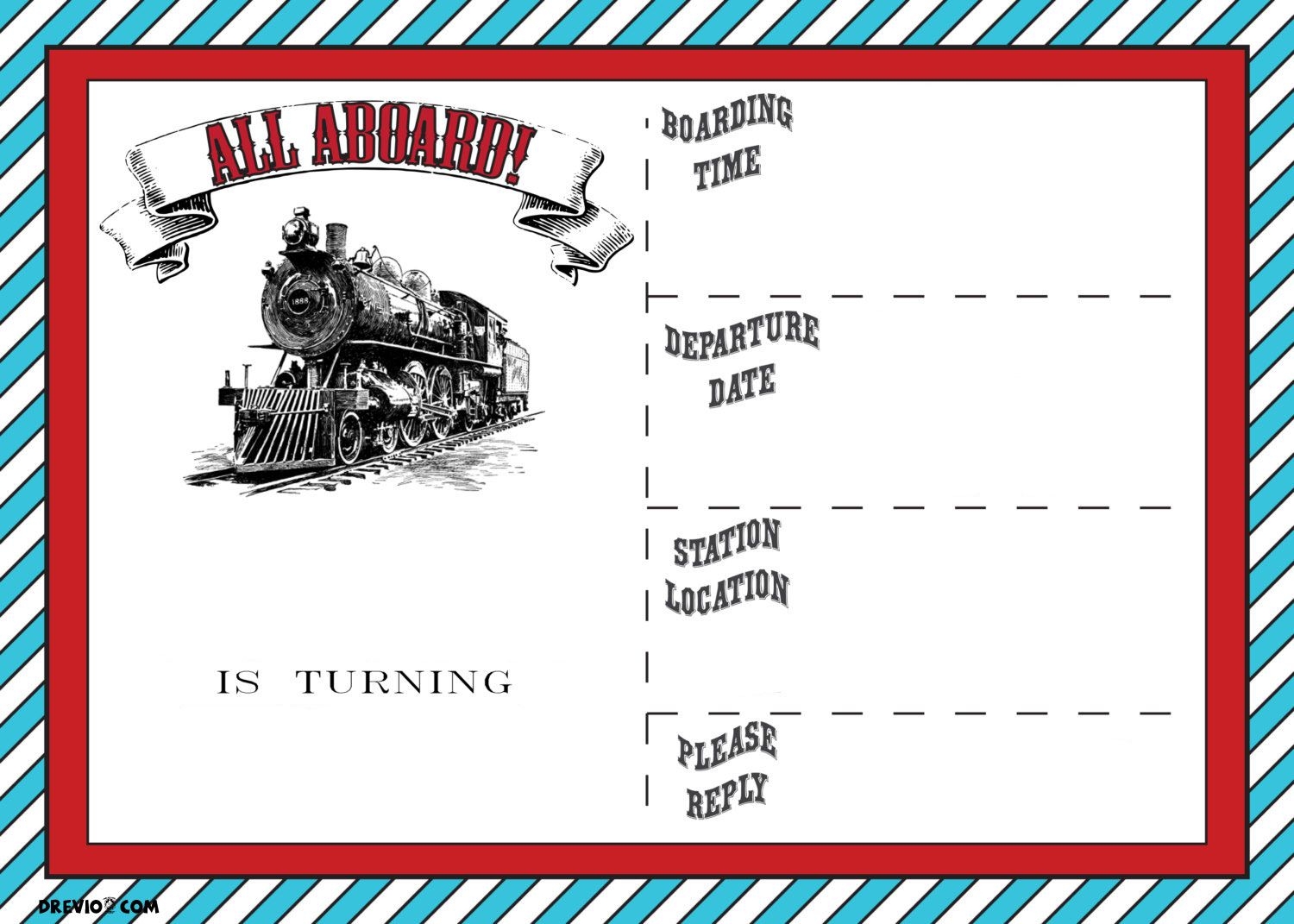 Free Printable Vintage Train Ticket Invitation Free Printable 