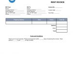 Free Rental Monthly Rent Invoice Template Word Pdf Eforms