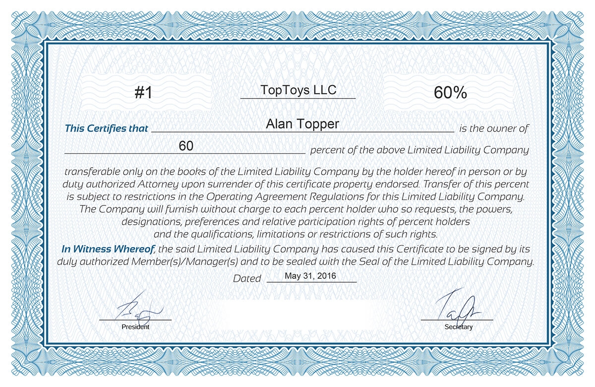 Free Stock Certificate Online Generator