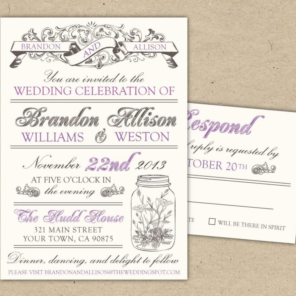 Free Templates For Invitations Free Printable Vintage Wedding