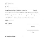 Free Washington Notary Acknowledgment Form Word Pdf Eforms