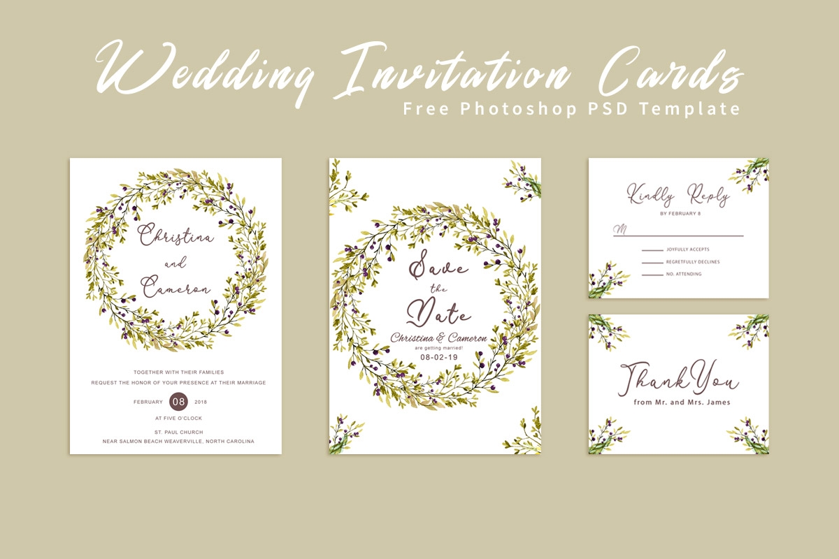 Free Wedding Invitation Card Template Creativetacos 