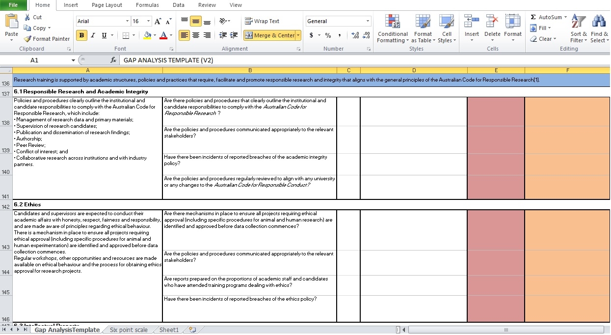 Gap Analysis Template Excel Excel Tmp 