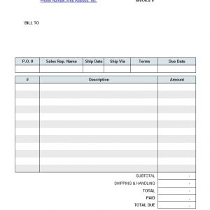 Generic Service Invoice Template