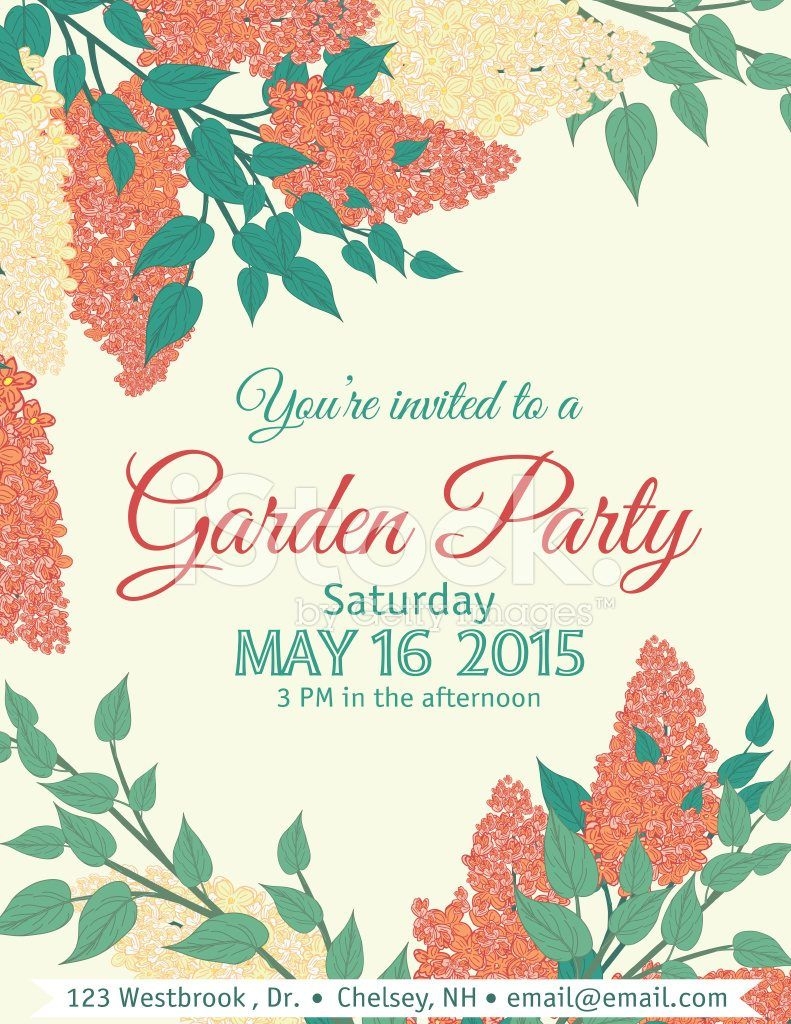 Greeting Free Garden Party Invitations Fascinating Garden Party 