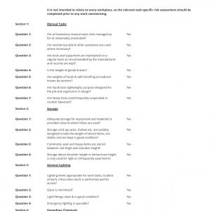 Hazard Identification Checklist Template Free To Use And Editable