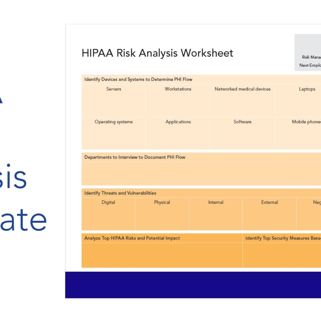 Hipaa Risk Analysis Worksheet Hipaa Security Risk Analysis