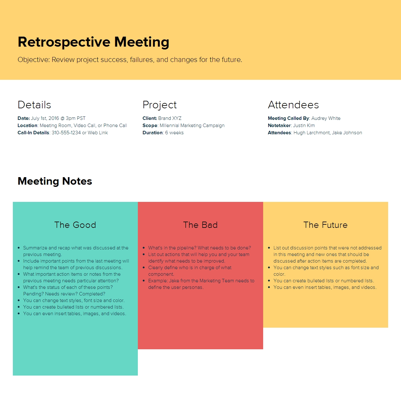 How To Create A Meeting Agenda Xtensio