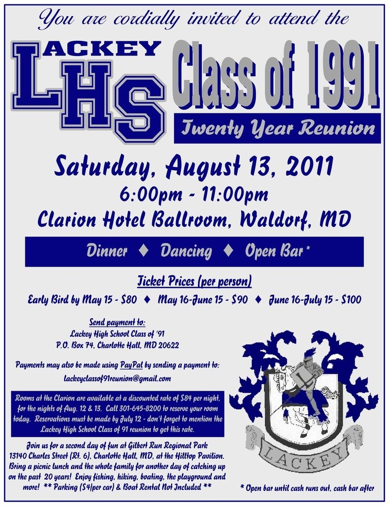 Image Detail For Reunion Flyer Lackey High School Class Of 1991 