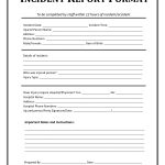 Incident Report Form Template After School Sign In Incident