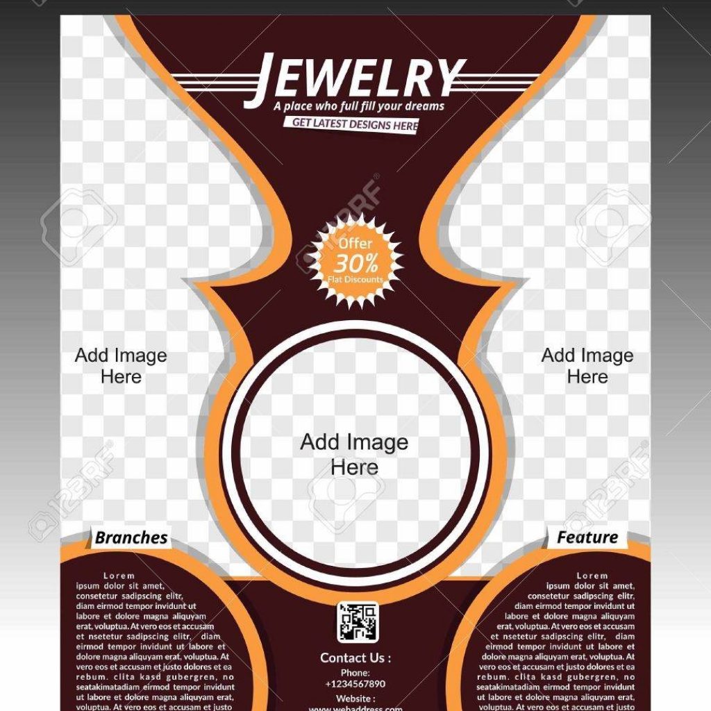 Jewelry Flyer Template Design Vector Illustration Royalty Free