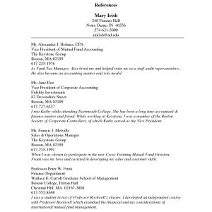 Job Reference Format Sample Canasbergdorfbibco