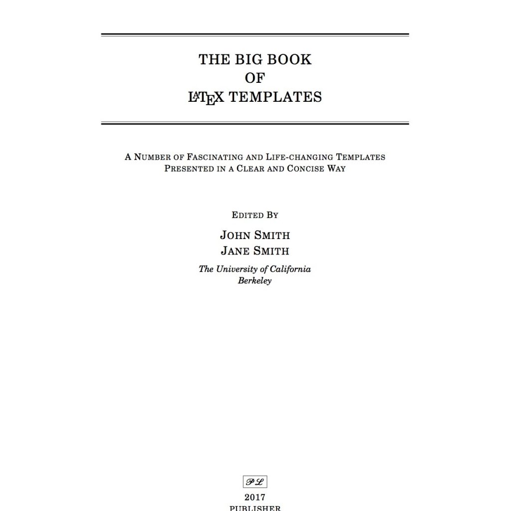 Latex Templates Title Pages