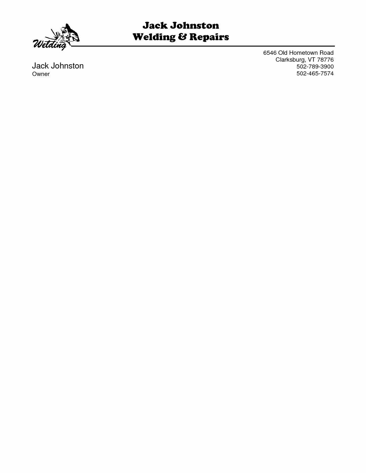 Letterhead Template Word Sample Free Personal Letterhead Templates