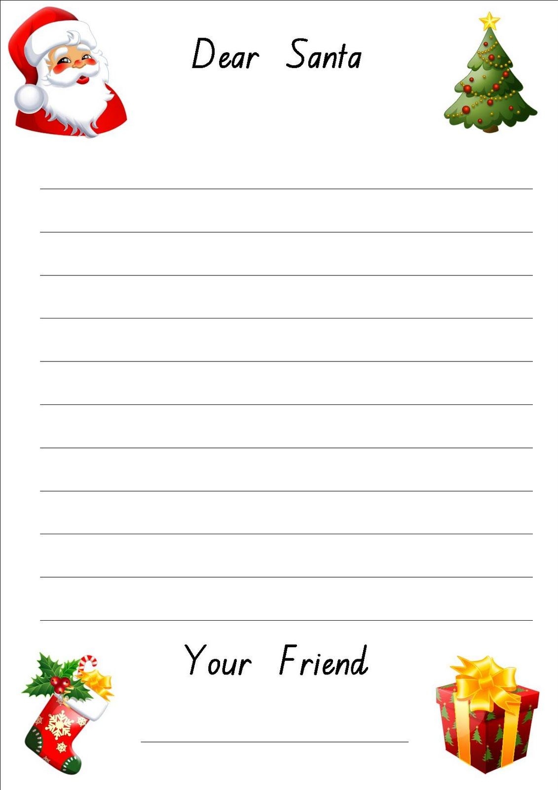 Lined Christmas Paper For Letters Do Your Kids Write Letters To 