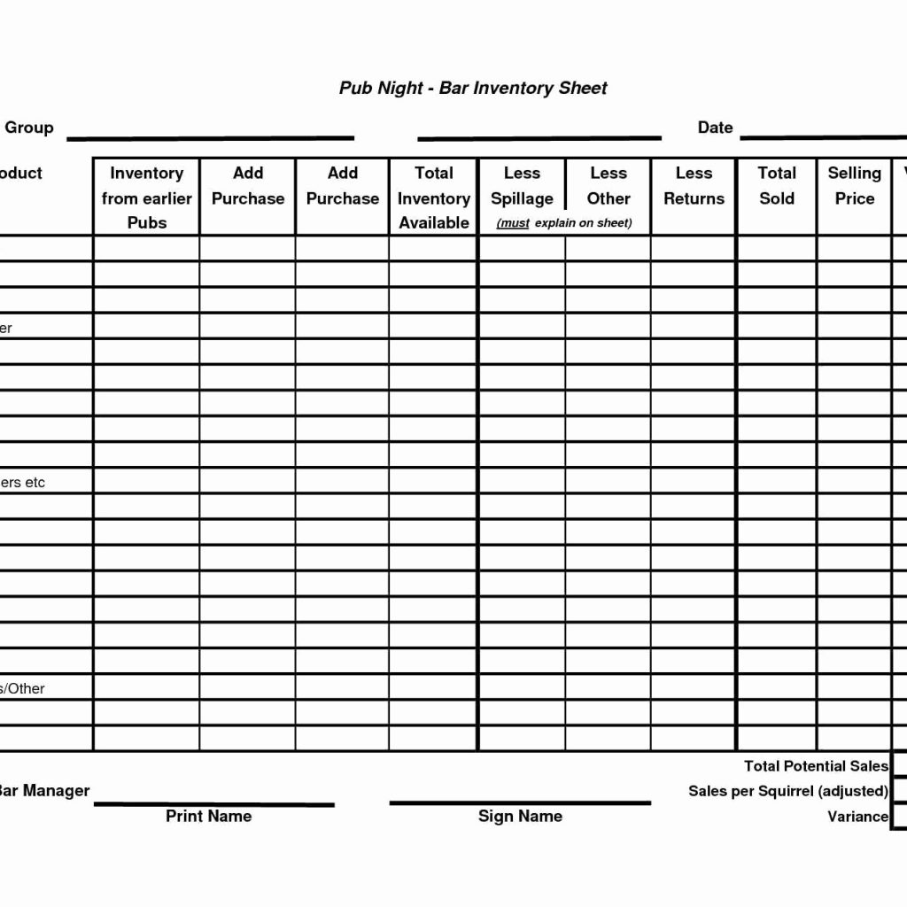 Liquor Inventory Sheet Underbergdorfbibco