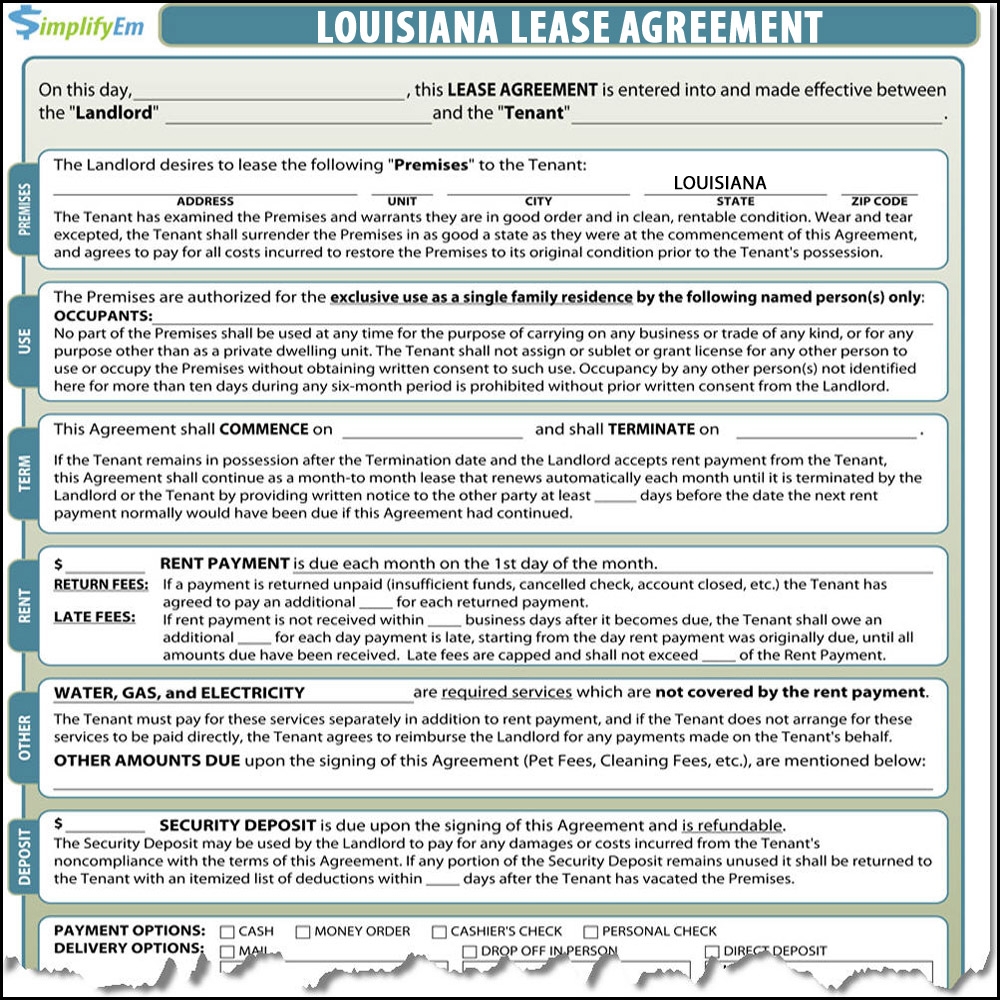 Louisiana Lease Agreement