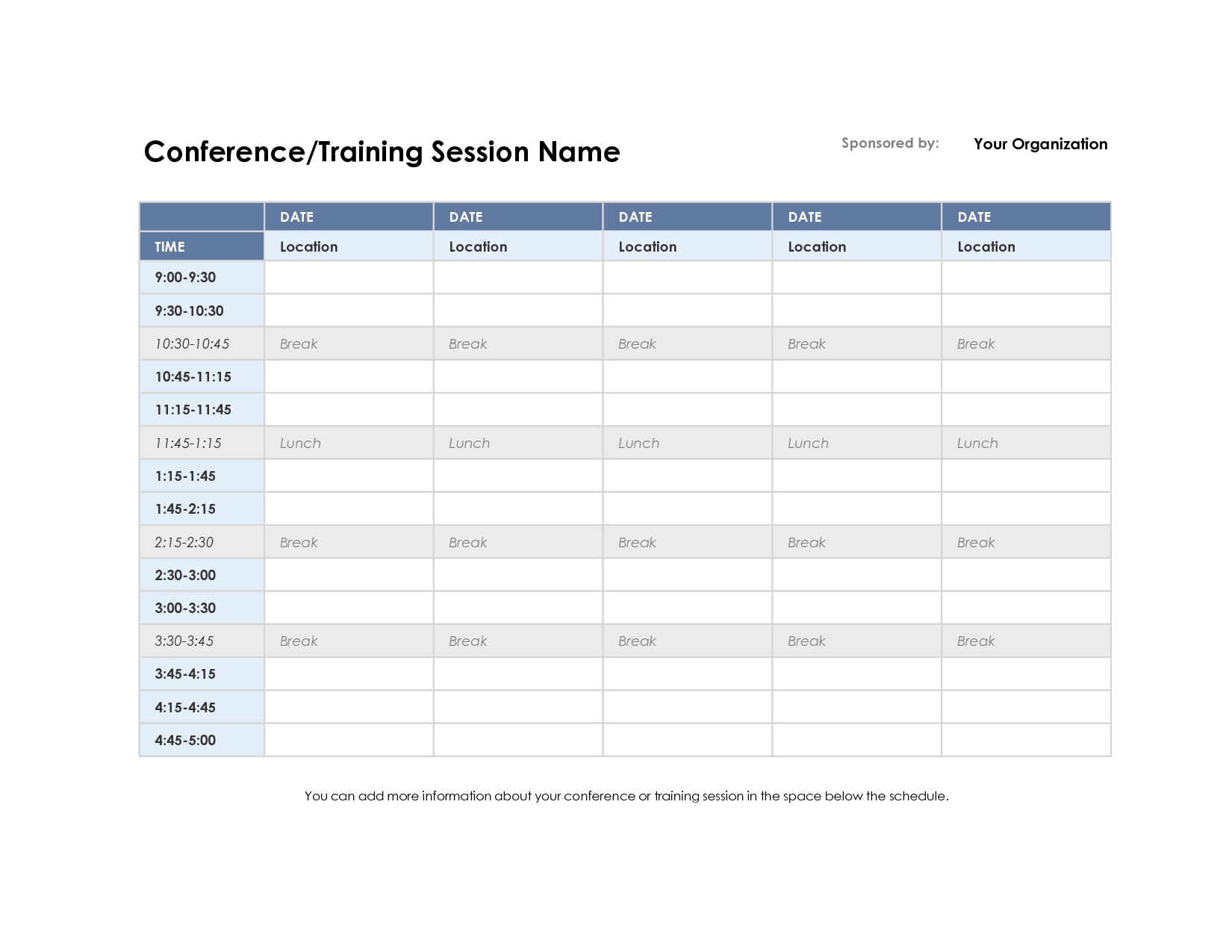 Meeting Er Template Excel Schedule Plan Ing Checklist Monthly Agenda 