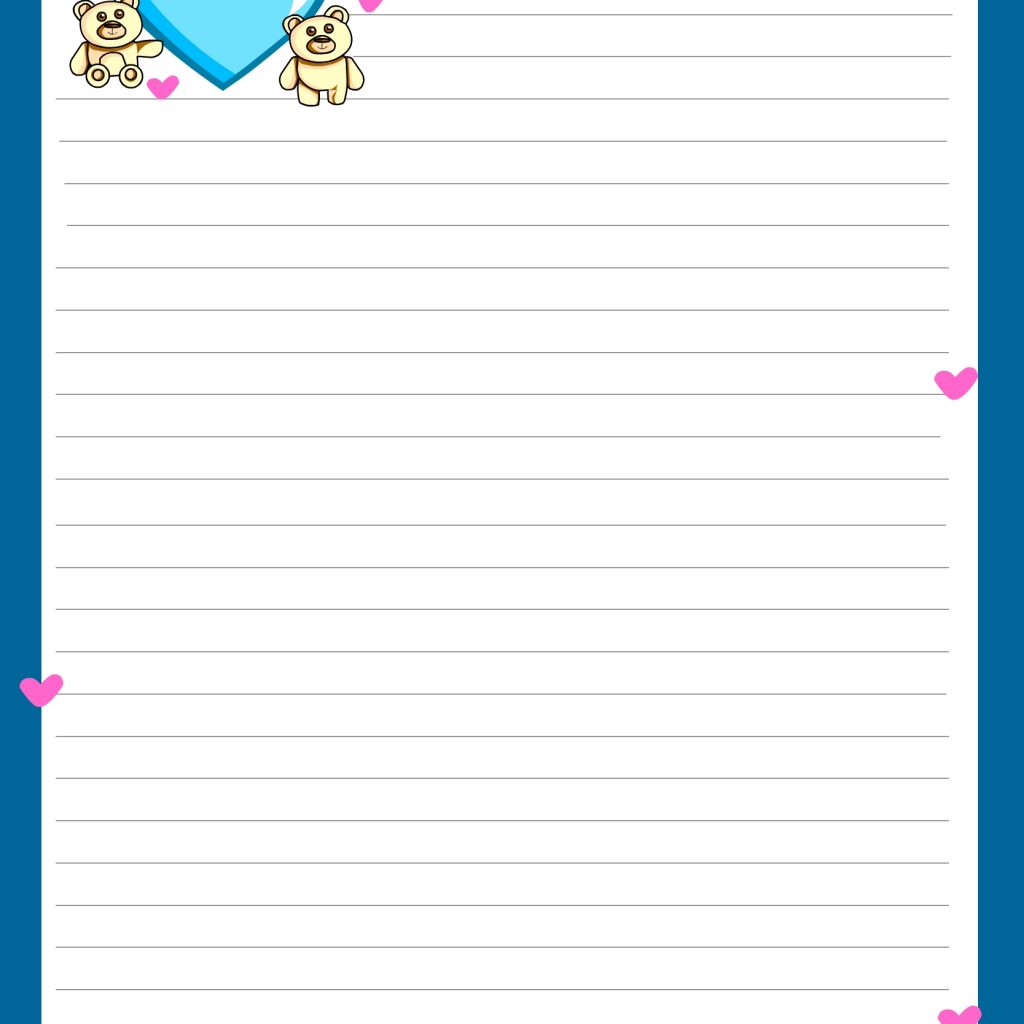 Miss You Love Letter Pad Stationery Lined Stationery Letter