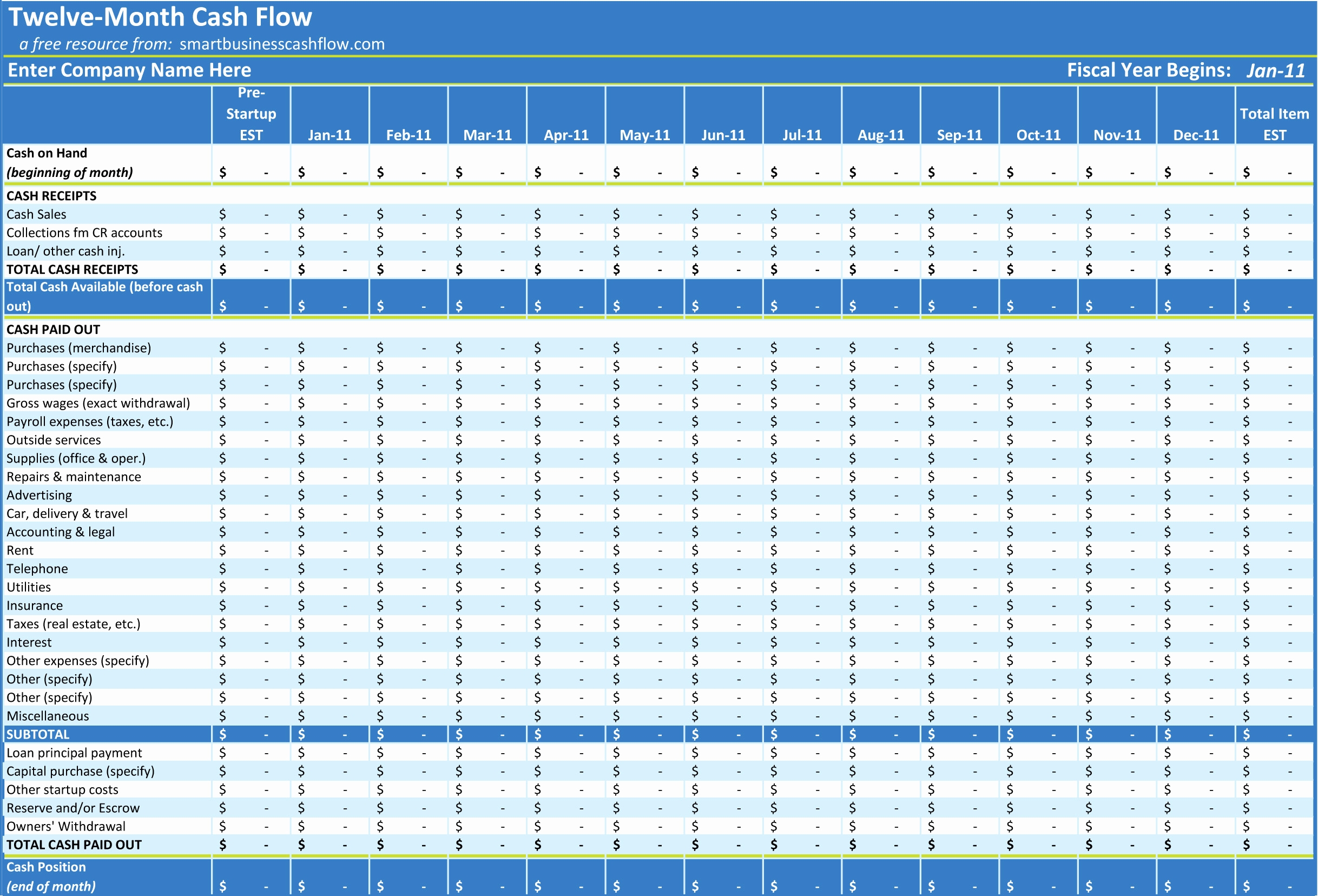 Monthly Cash Flow Statement Template Archives Ebnefsieu