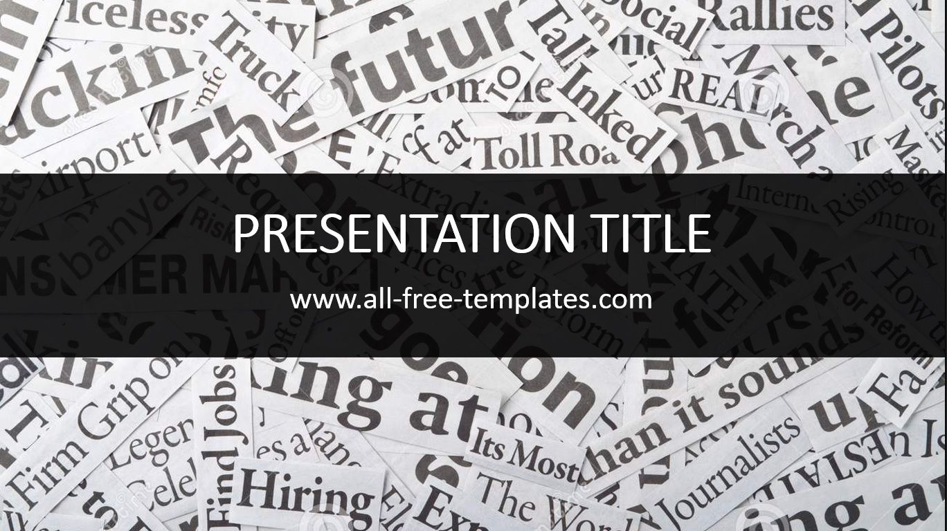 Newspaper Powerpoint Template Is Free Template That You Can Use To 