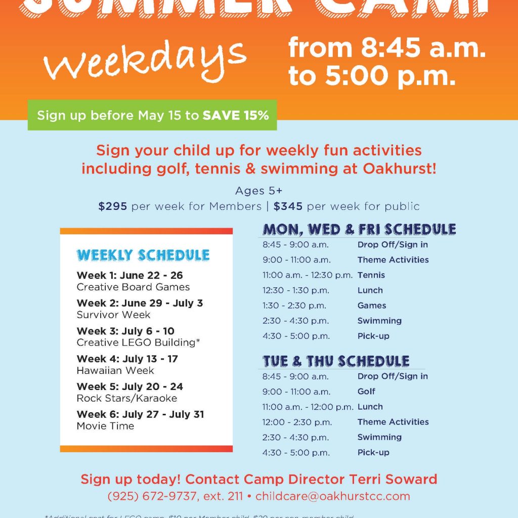 Oakhurst Summer Camp Flyer Template Kids Best Summer Camps