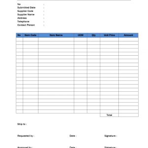 Office Supply Request Form