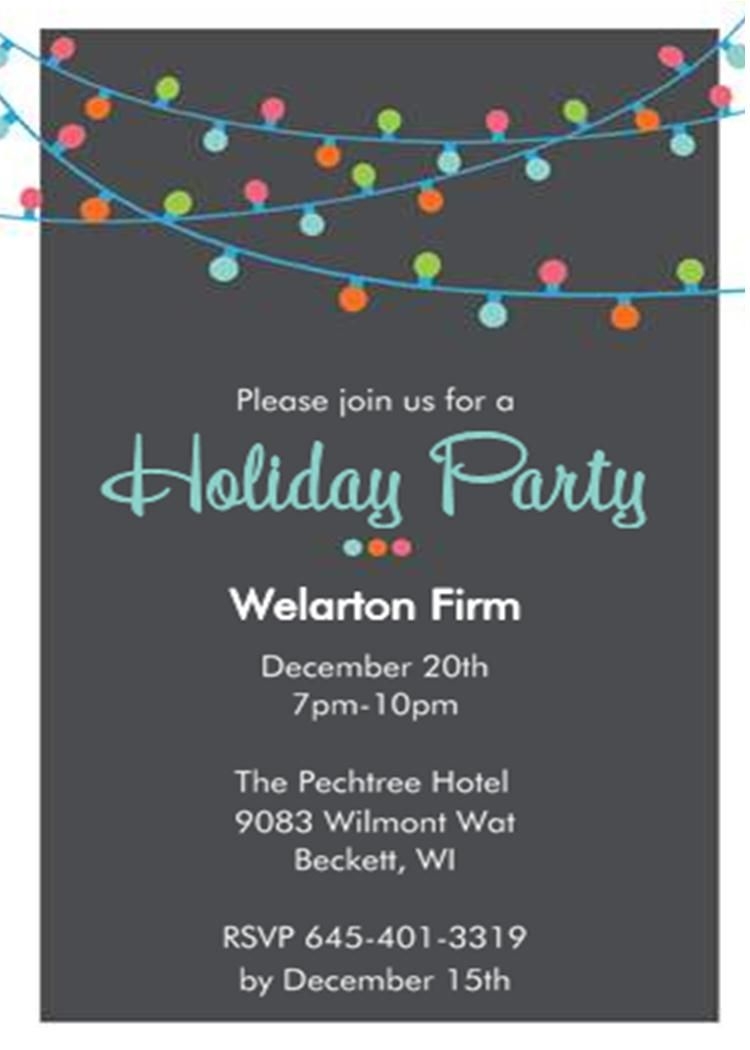 Order Form Christmas Party Invitations Holiday Party Invitations 