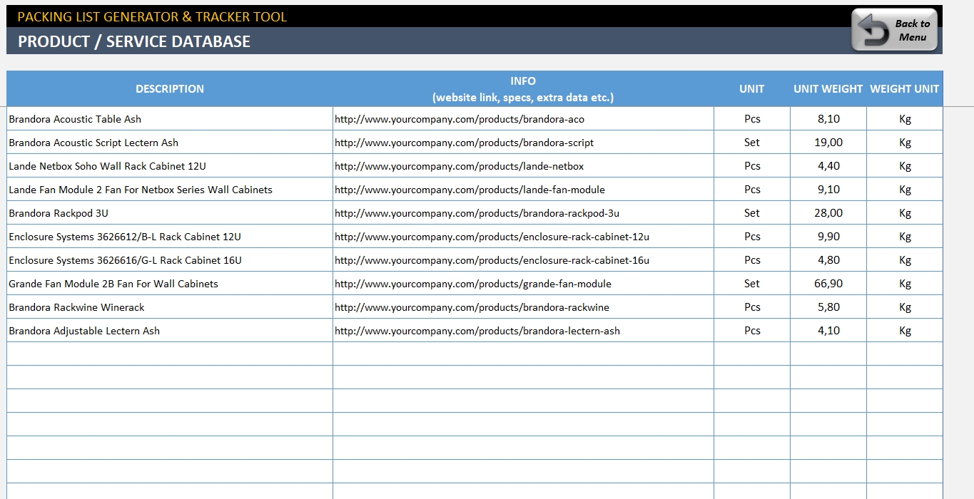 Packing List Template Excel Packing Slip Generator Tracker Tool 