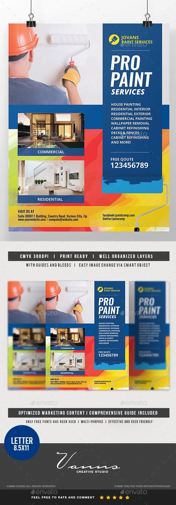 Paint Services Flyer Envato Test Business Flyer Templates