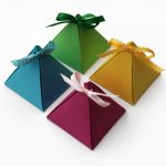 Paper Pyramid Gift Boxes Lines Across