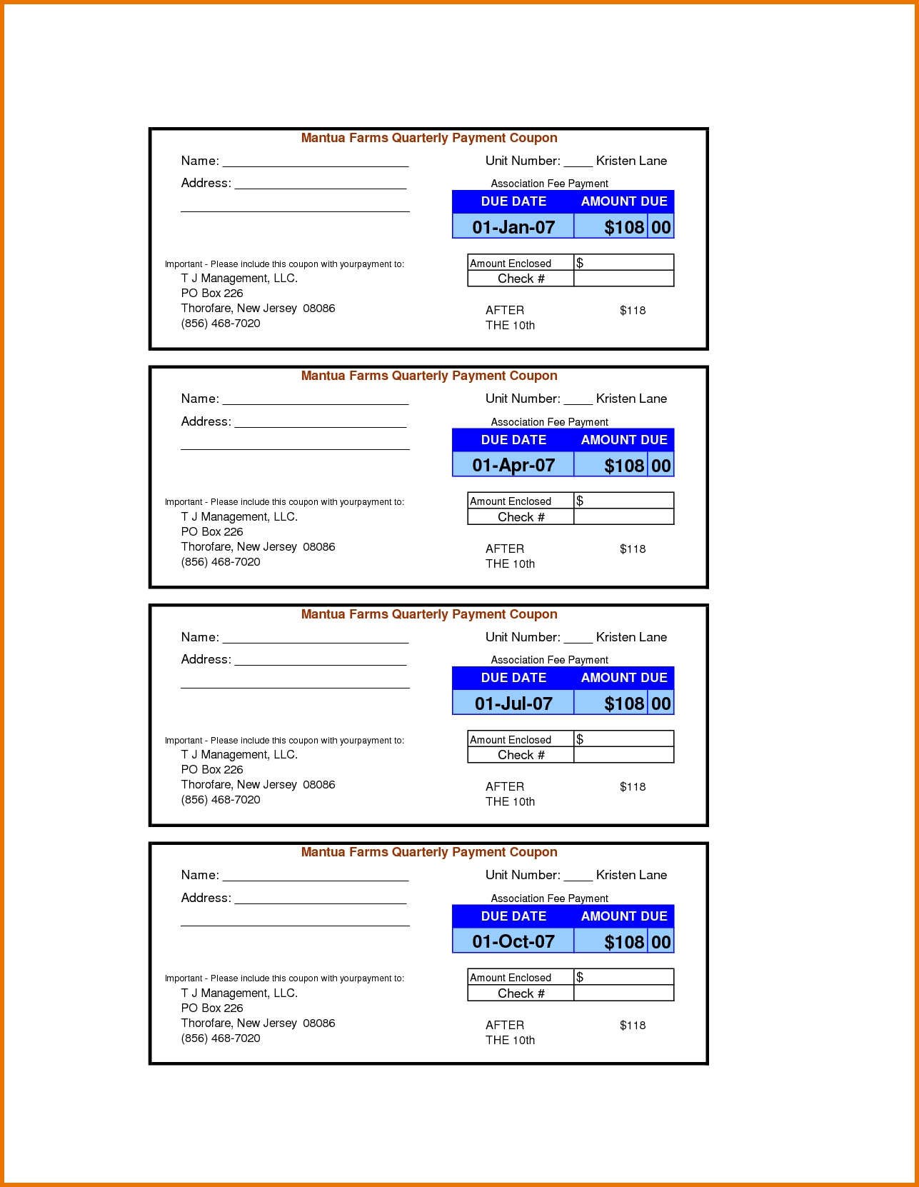 Payment Coupon Book Template Canasbergdorfbibco 