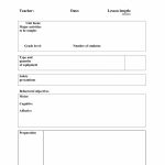 Physical Education Lesson Plan Template