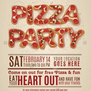 Pizza Party Invitation Template Free Invitation Templates Design