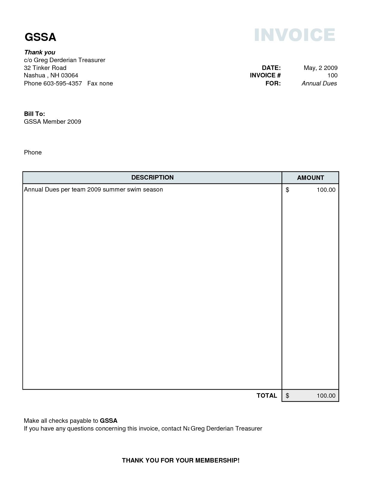 Plain Invoice Template Basic Invoice Template Excel Basic Simple 