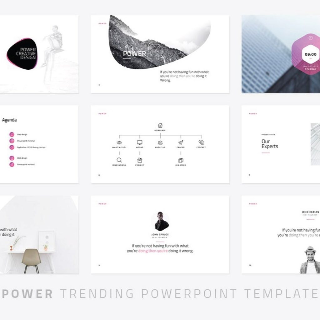 Power Modern Powerpoint Template Just Free Slides