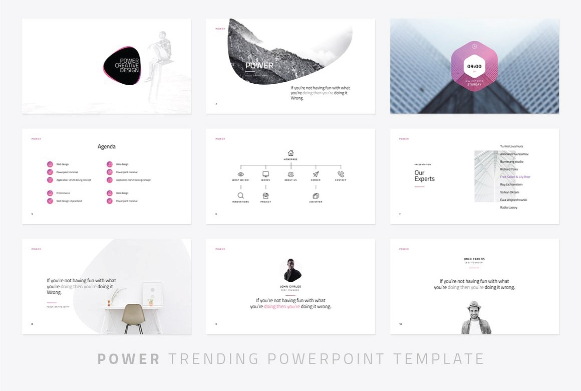 Power Modern Powerpoint Template Just Free Slides