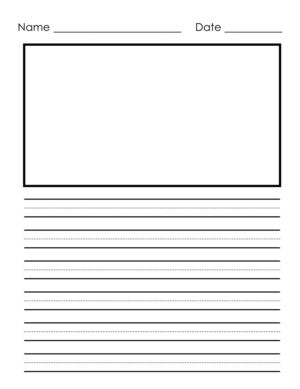 Primary Writing Paper Food And Drinks Lined Writing Paper 