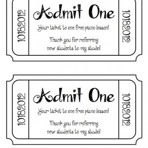 Printable Ticket Template Free Ticket Template Free Ticket Templates