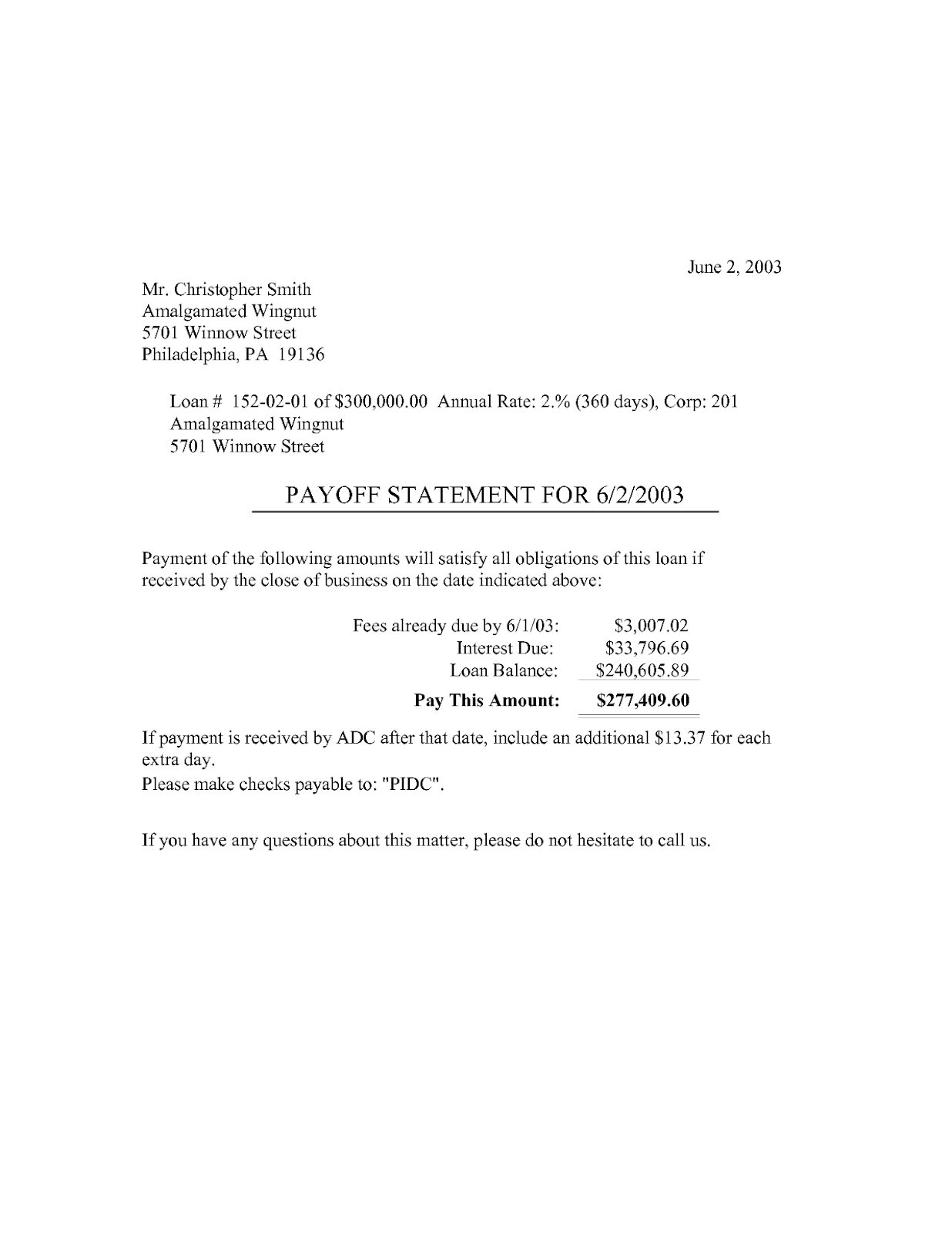 Private Mortgage Payoff Letter Template Examples Letter Template 