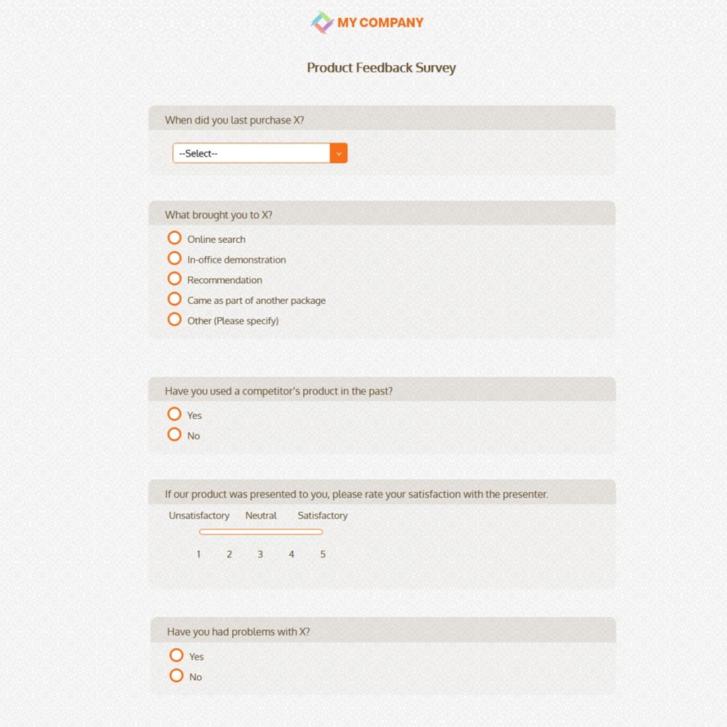 Product Feedback Survey Template 19 Questions Sogosurvey