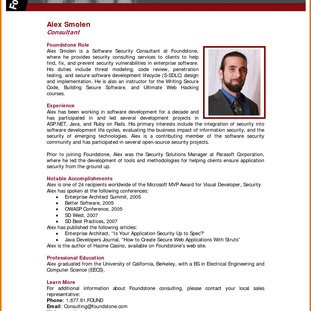 Professional Bio Template Microsoft Word Ajancicerosco