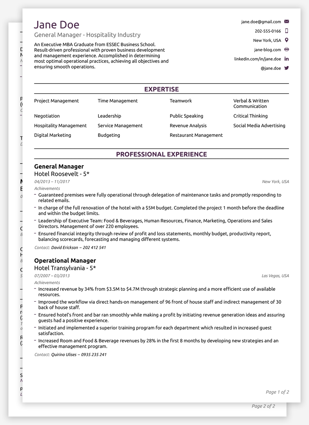 Cv Templates For Pages Mac