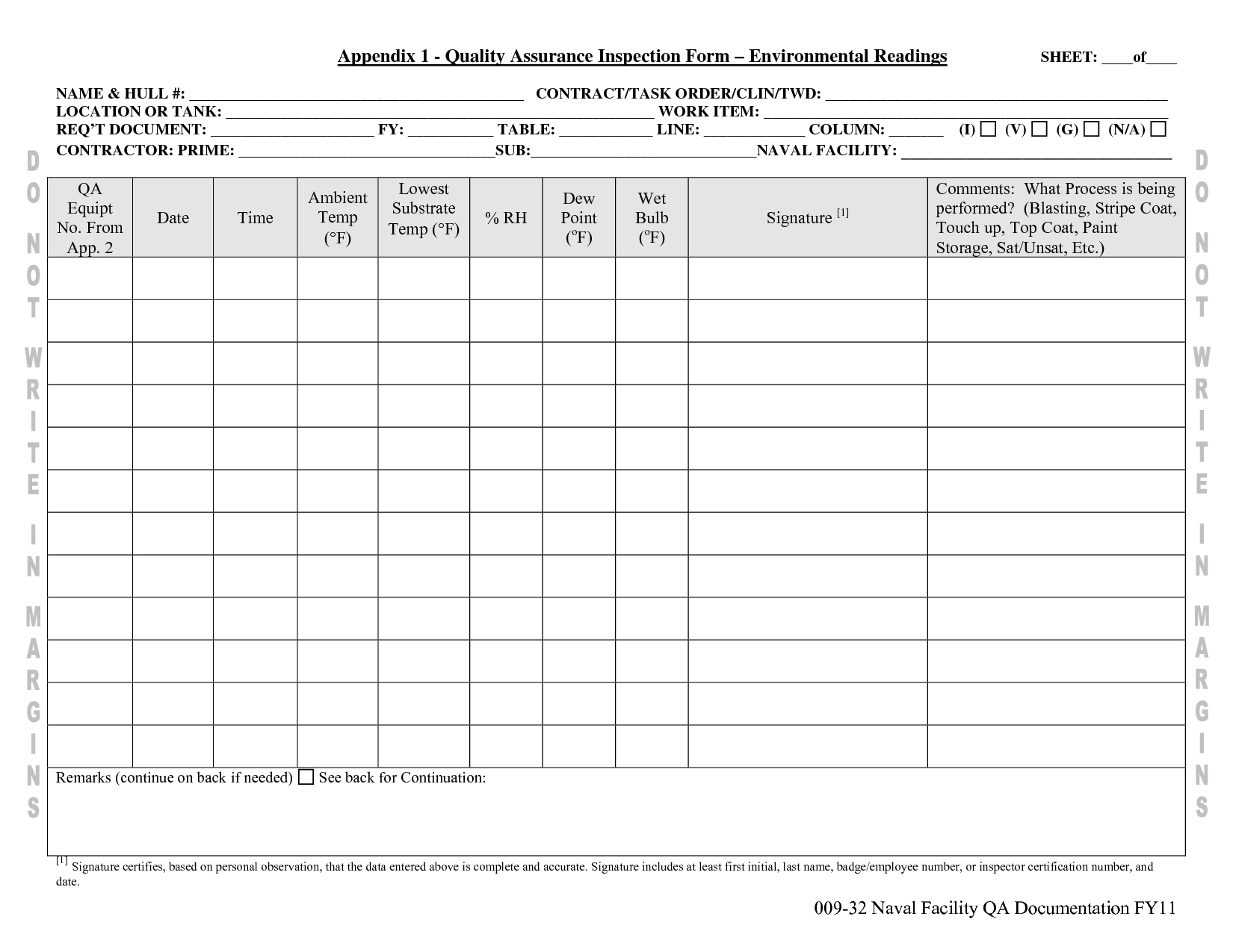 Quality Control Form Template Canasbergdorfbibco 