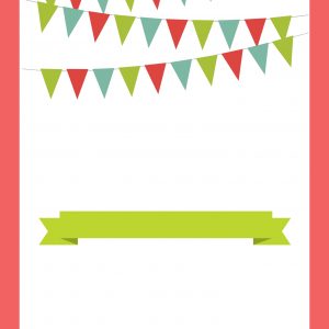 Red Pennants Free Printable Bbq Party Invitation Template