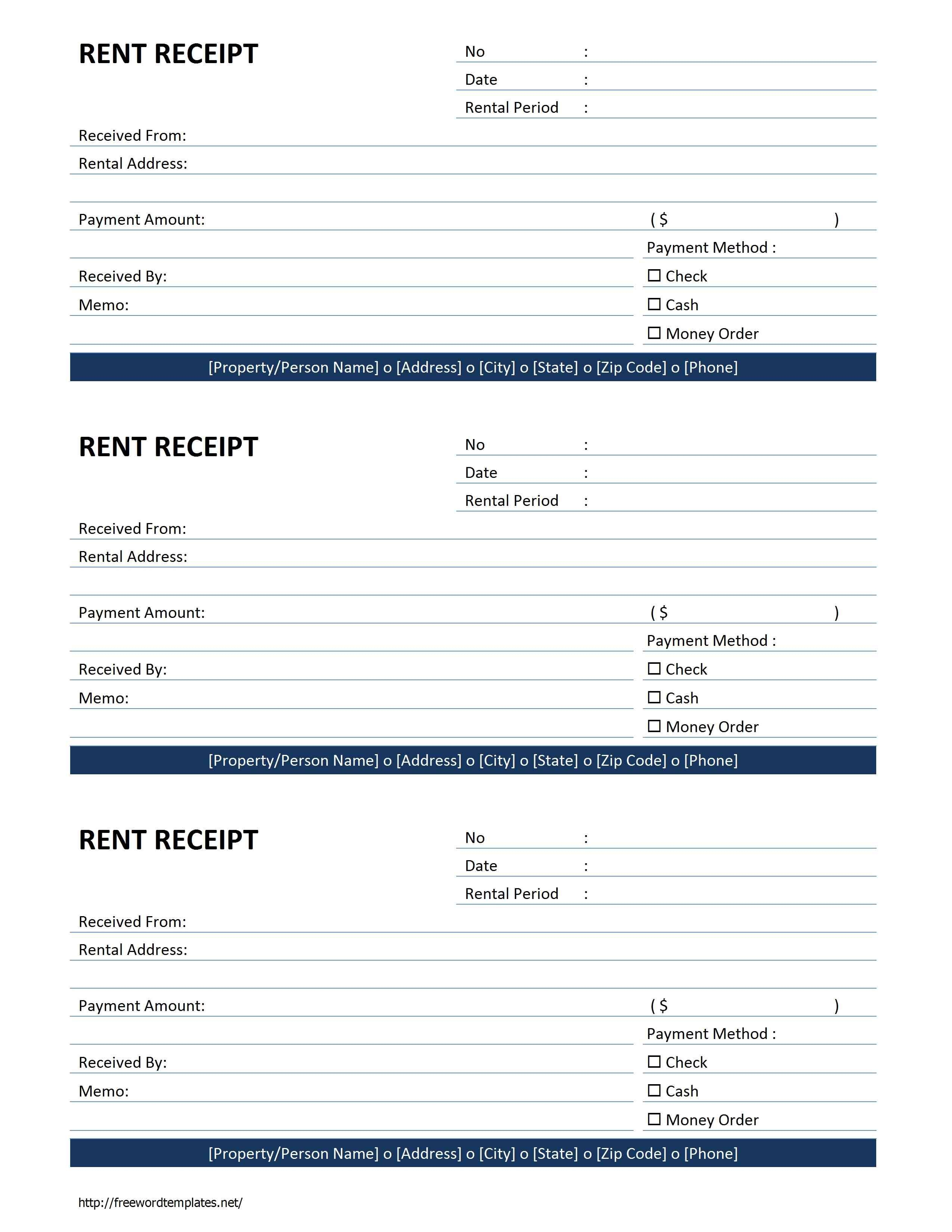 Rent Receipt Template Free Microsoft Word Templates Free Rent 