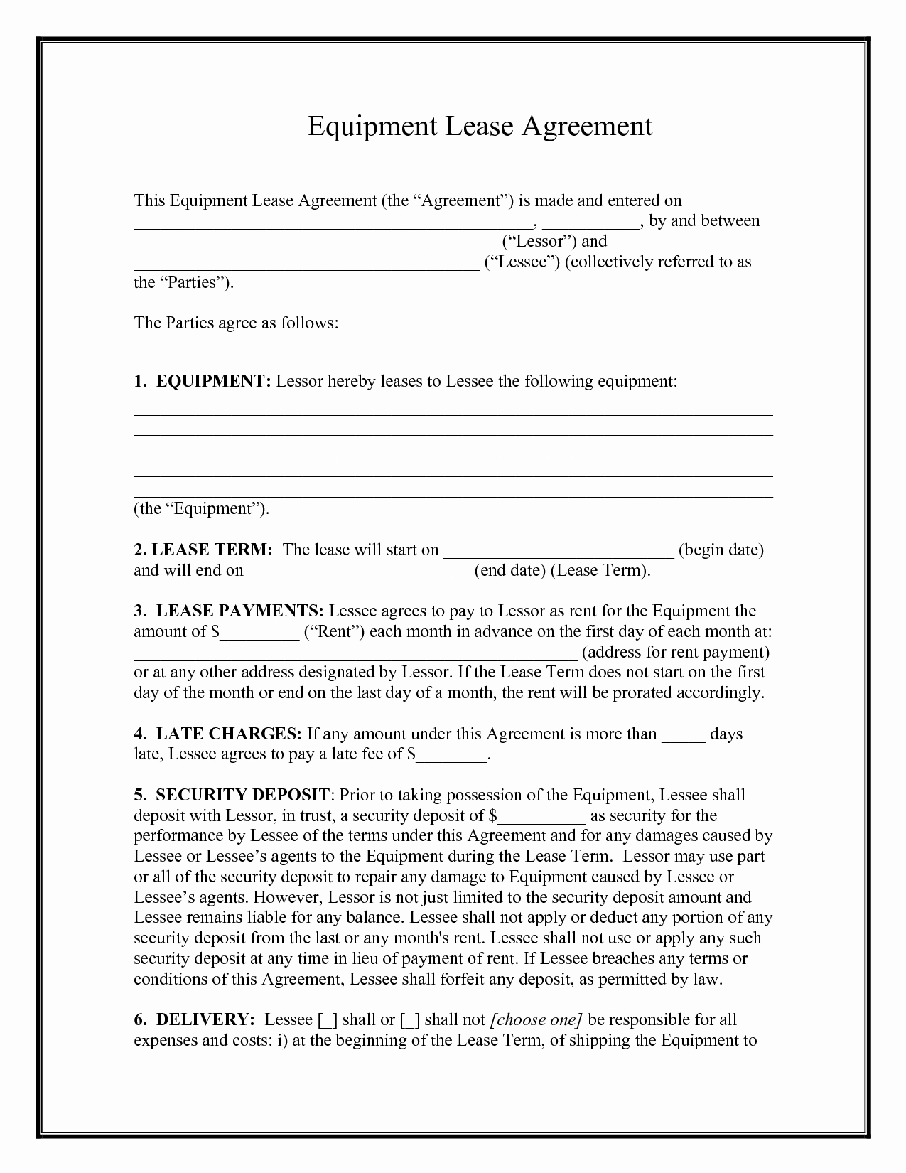 Rental Agreement Form Template Michaelkors Outletsite 