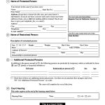 Restraining Order Template Form Domestic Violence California