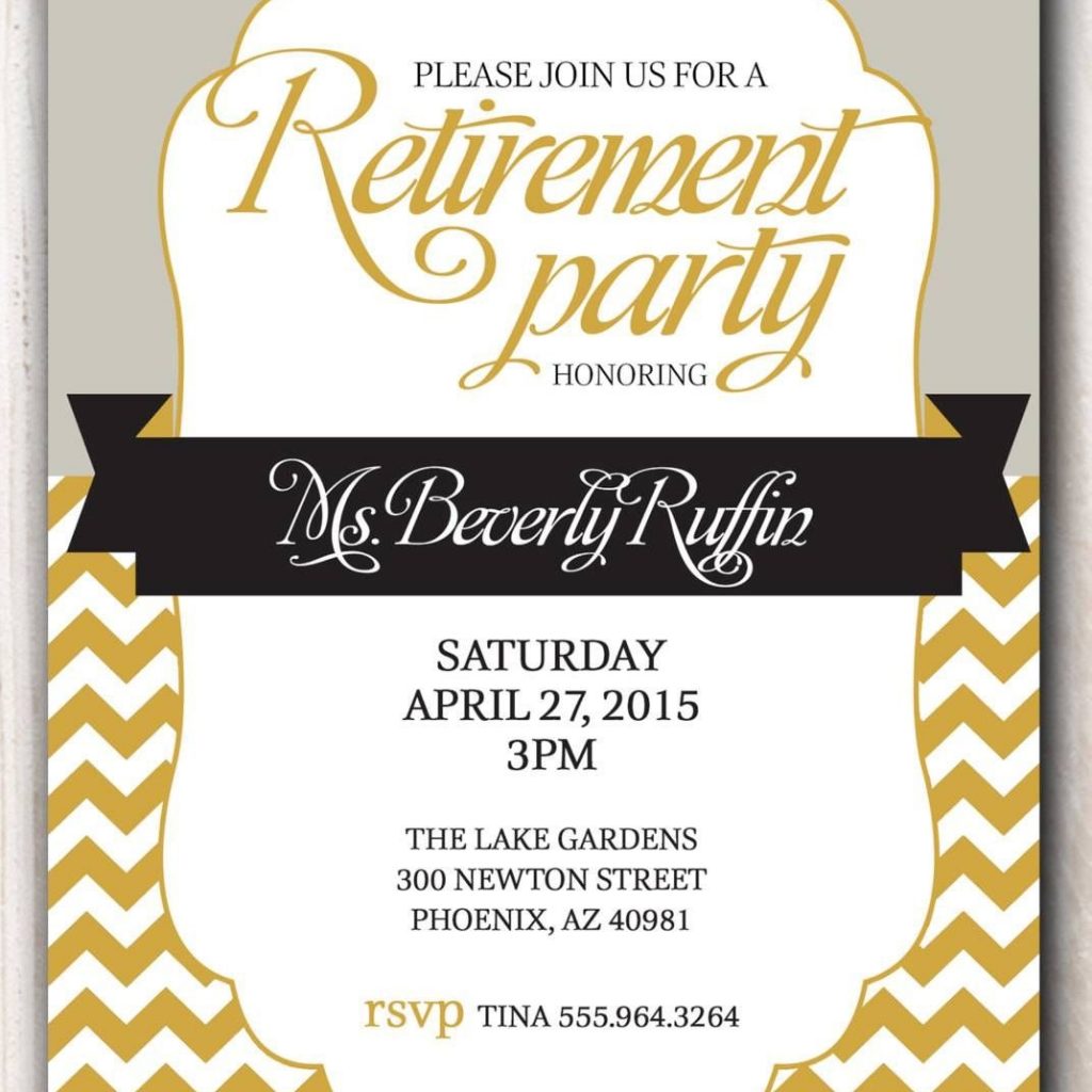 Retirement Party Invitation Template Microsoft Retirment Party