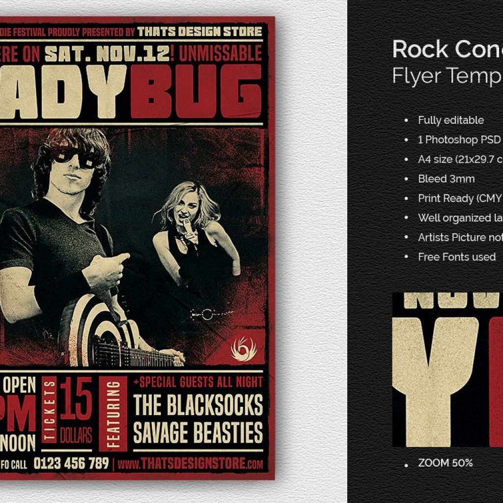 Rock Concert Flyer Template V1